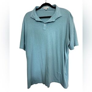 Peter Millar Polo Shirt Mens Size 2XL XXL Short Sleeve Blue Striped Golf, Preppy